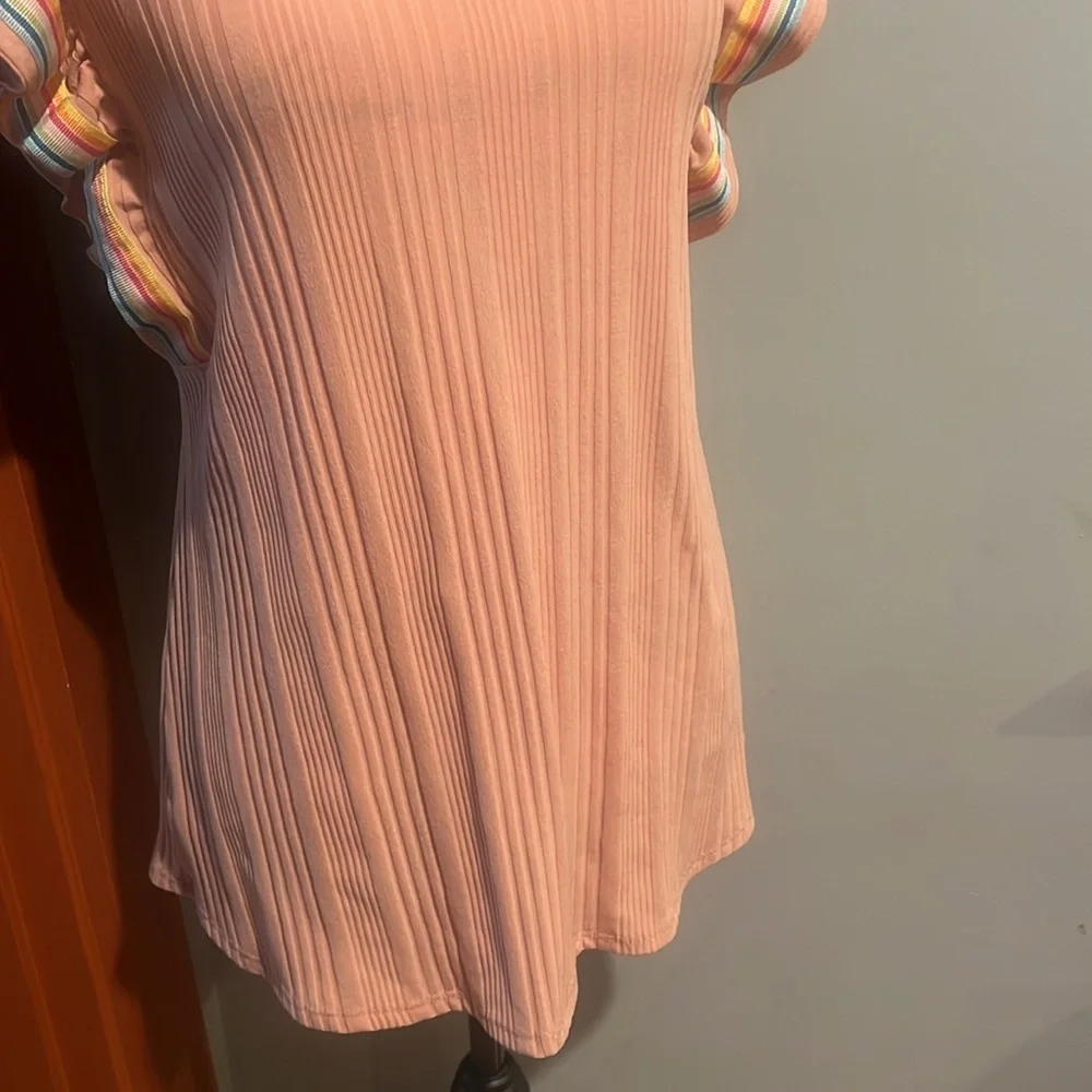 Raw Edge Ruffled & Ribbed Rainbow Tank (Medium) - Picture 5 of 9